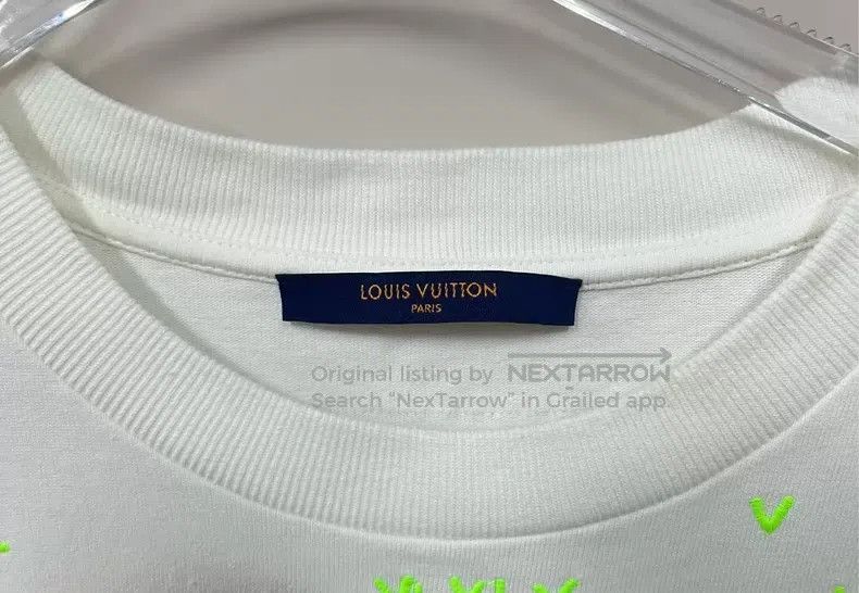 Louis Vuitton Louis Vuitton White and green embroidered airplane logo sh Size US M / EU 48-50 / 2 - 3 Thumbnail