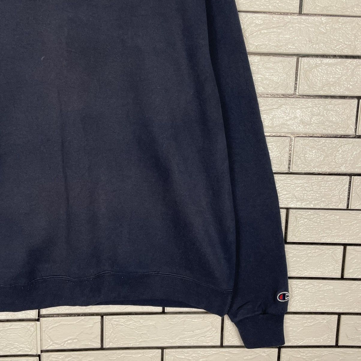 Japanese Brand Champion Plain Crewneck Blue Sweatshirt Size US XL / EU 56 / 4 - 4 Thumbnail