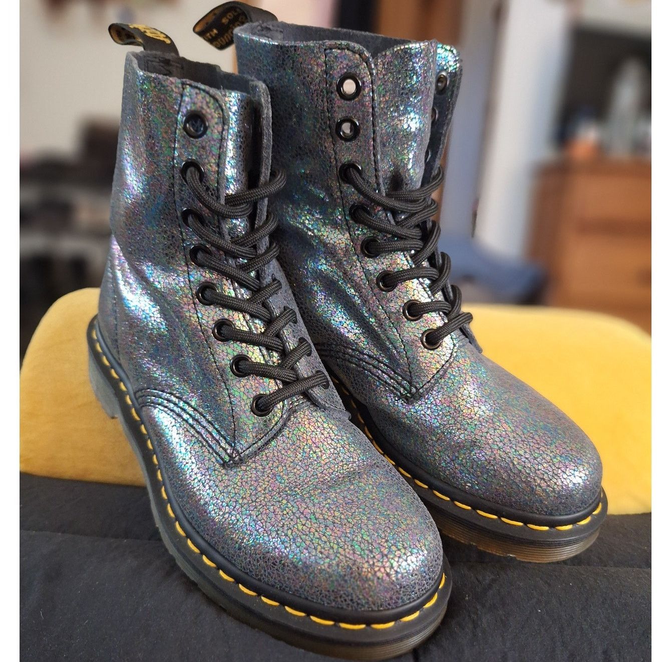 Dr. Martens Doc Martens Boots Women s Size 6 1460 Pascal Iridescent Grailed