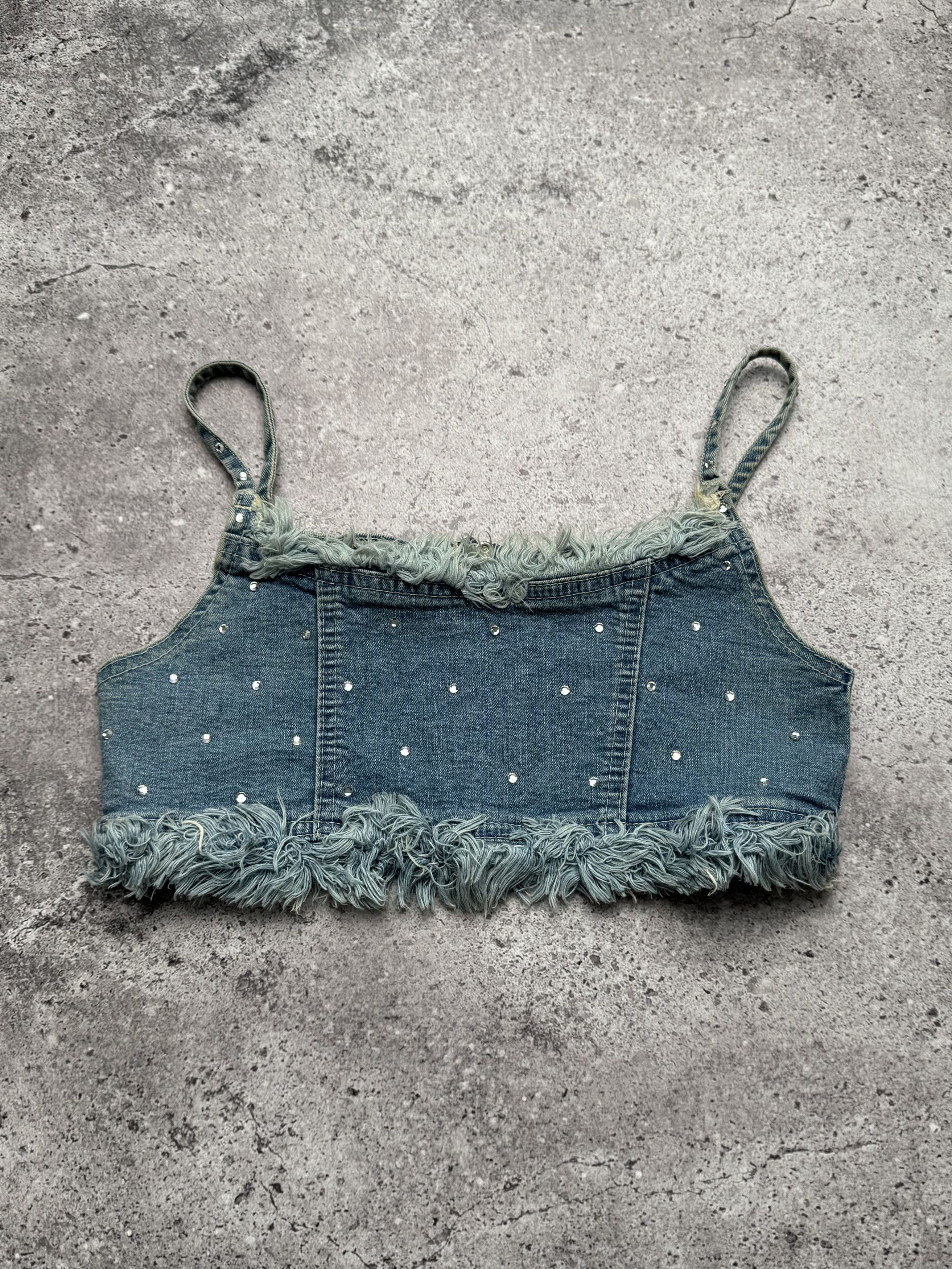 Vintage Vintage Denim Crop Top C20 Size XS / US 0-2 / IT 36-38 - 1 Thumbnail