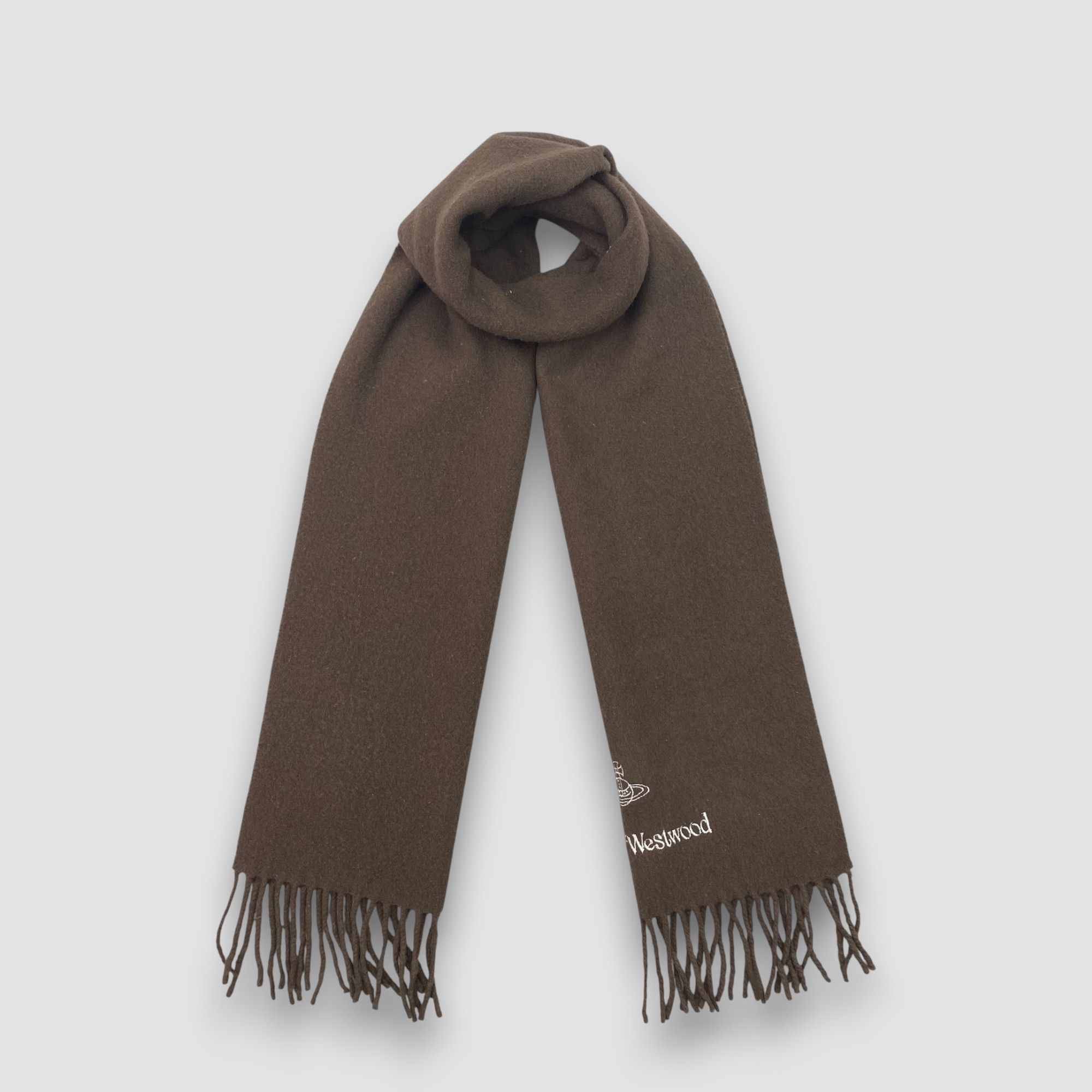 Japanese Brand Vintage Vivienne Westwood Scarf Muffler Orbs Wool Scarves Size ONE SIZE - 1 Thumbnail