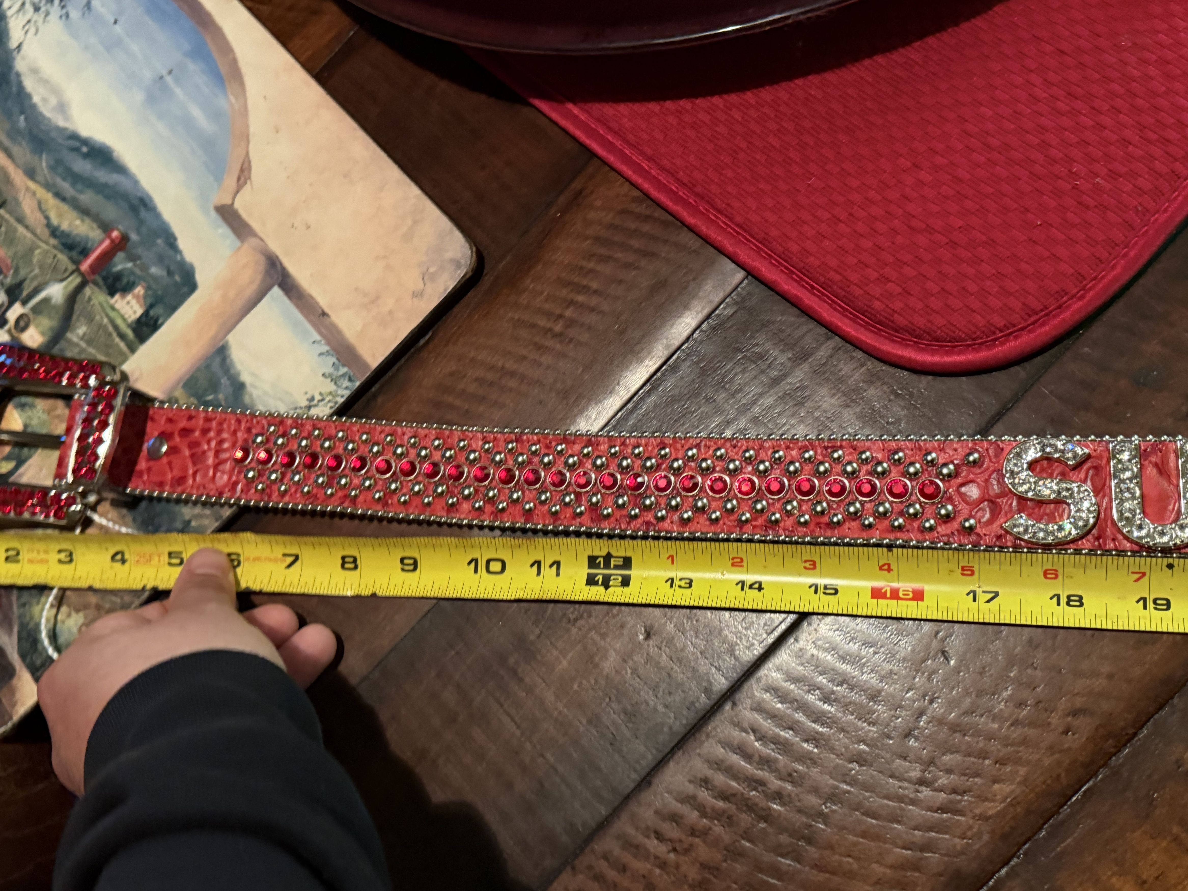 B.B. Simon Supreme X B.B. Simon Belt Red L/XL Size ONE SIZE - 3 Thumbnail