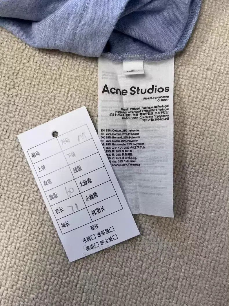 Acne Studios Acne Studios Round neck short sleeve distressed logo print Size US M / EU 48-50 / 2 - 4 Thumbnail