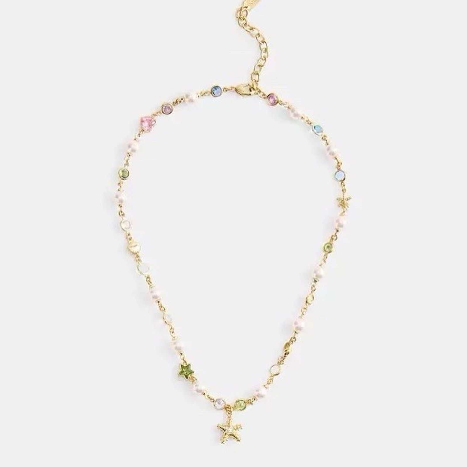 Coach NWT Coach Starfish Pearls Beads Necklace CBW06 Gold/Pearl Size ONE SIZE - 5 Thumbnail