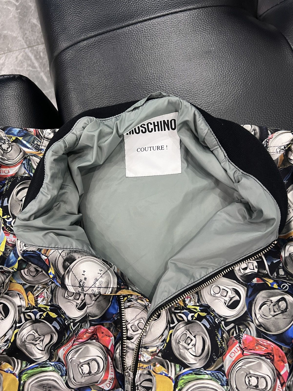 Moschino Moschino by Jeremy Scott All-Over Soda Can Bomber Jacket Size US M / EU 48-50 / 2 - 10 Thumbnail