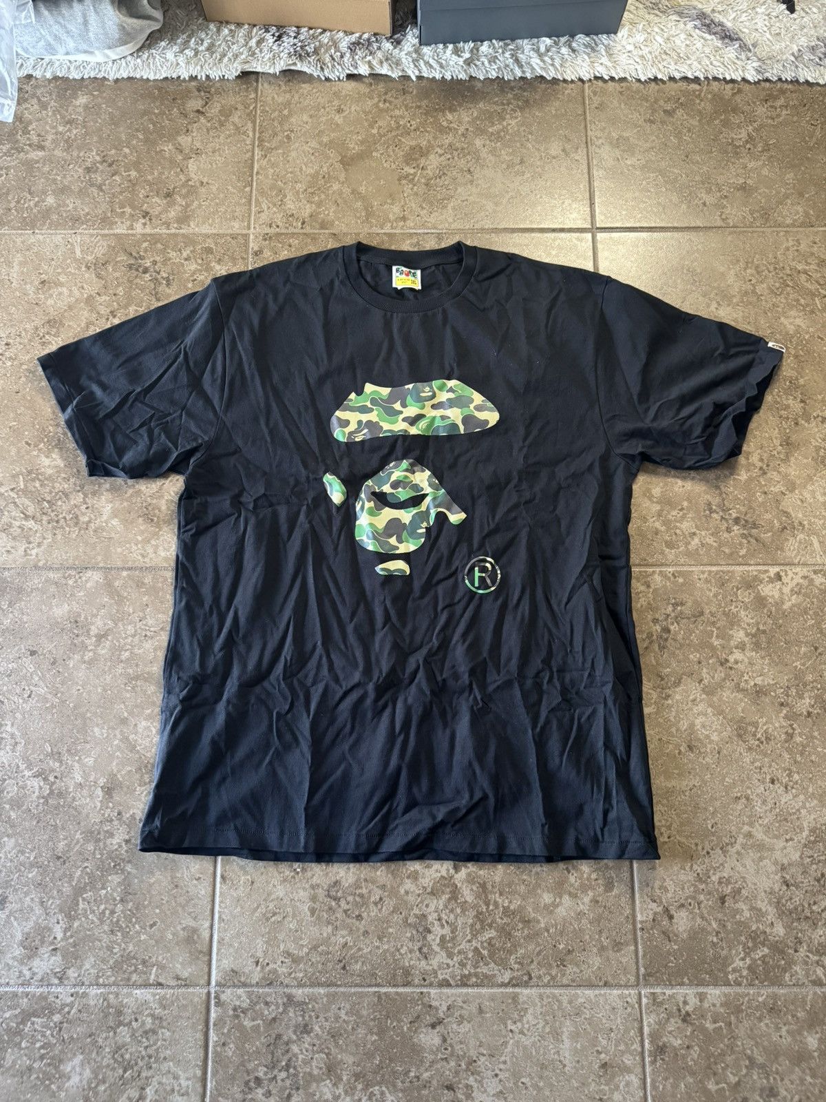 BAPE ABC Camo Face Bathing Ape Tee Black