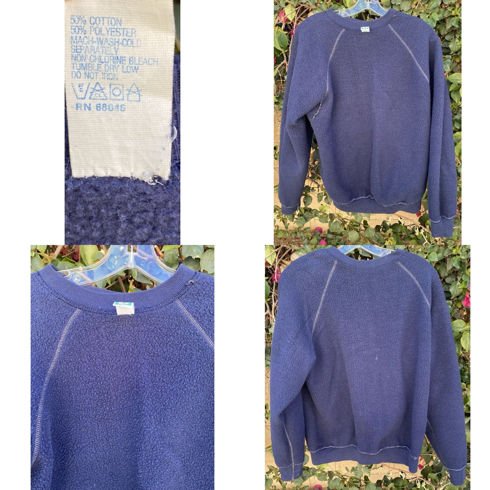 Vintage VINTAGE Discus Athletic Sweatshirt Raglan Pullover Blue XL Mens Underarm Gusset Cotton Blend Size US XL / EU 56 / 4 - 8 Thumbnail
