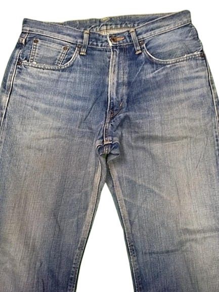 Edwin × Vintage EDWIN 505 SELVEDGE DISTRESSED JEANS FADED BLUE Size US 34 / EU 50 - 2 Thumbnail