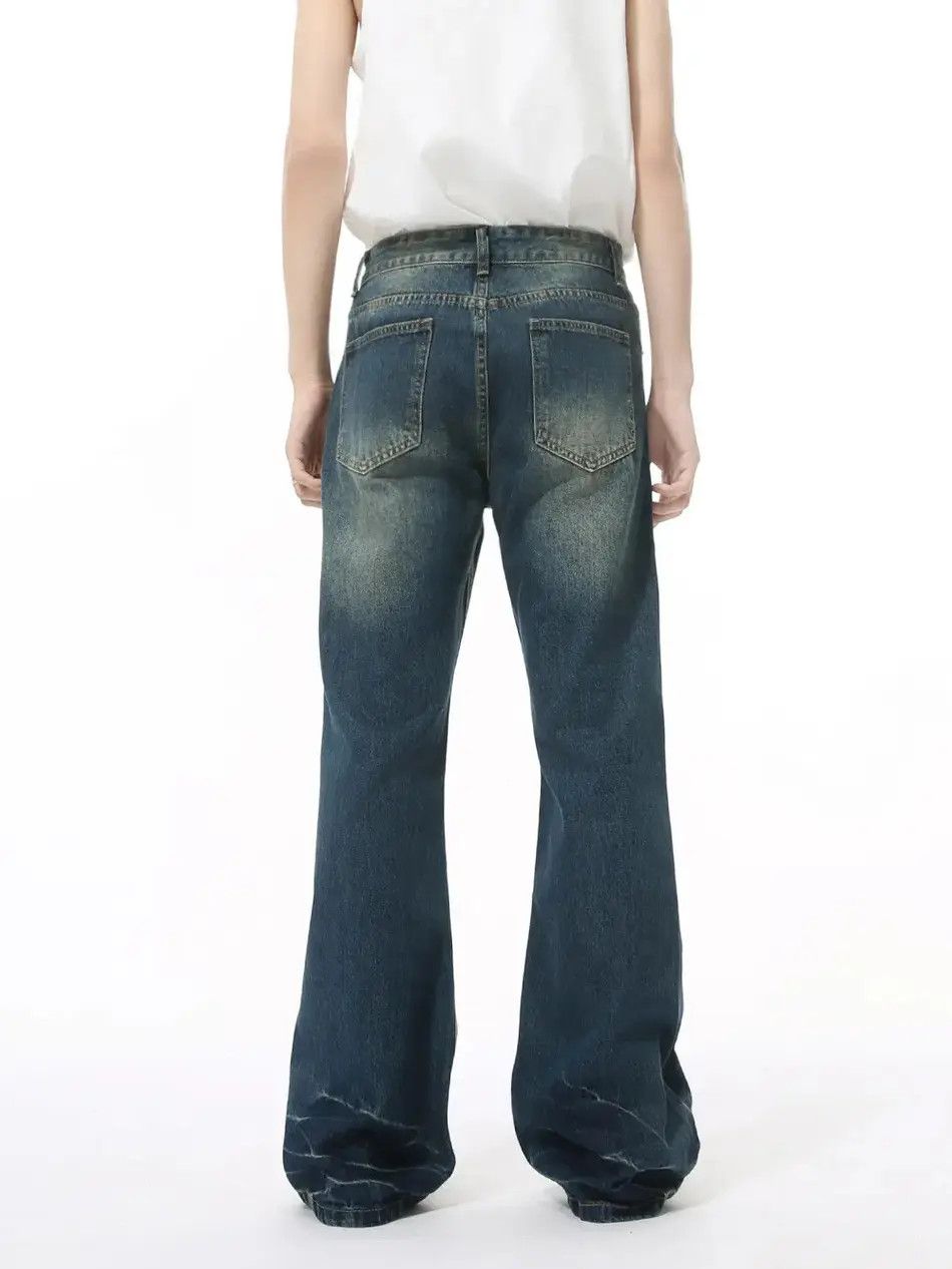 Japanese Brand Retro loose casual micro flared jeans Size US 32 / EU 48 - 4 Thumbnail