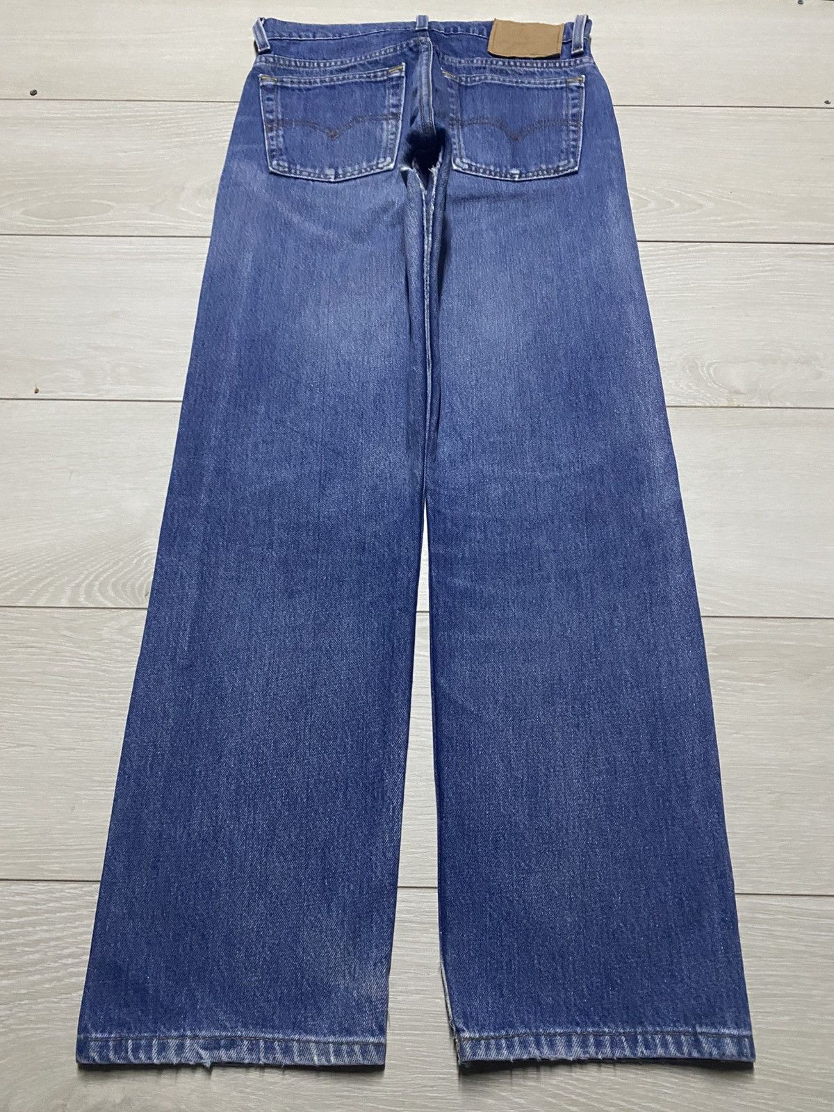 Levi's Vintage Levis 501 90s Blue Wash Distressed Jeans Size US 29 - 2 Thumbnail