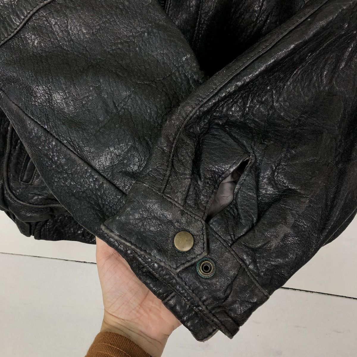 Genuine Leather VINTAGE BOMBER GENUINE LEATHER JACKET MELOCE ISSEY MIYAKE Size US L / EU 52-54 / 3 - 11 Thumbnail