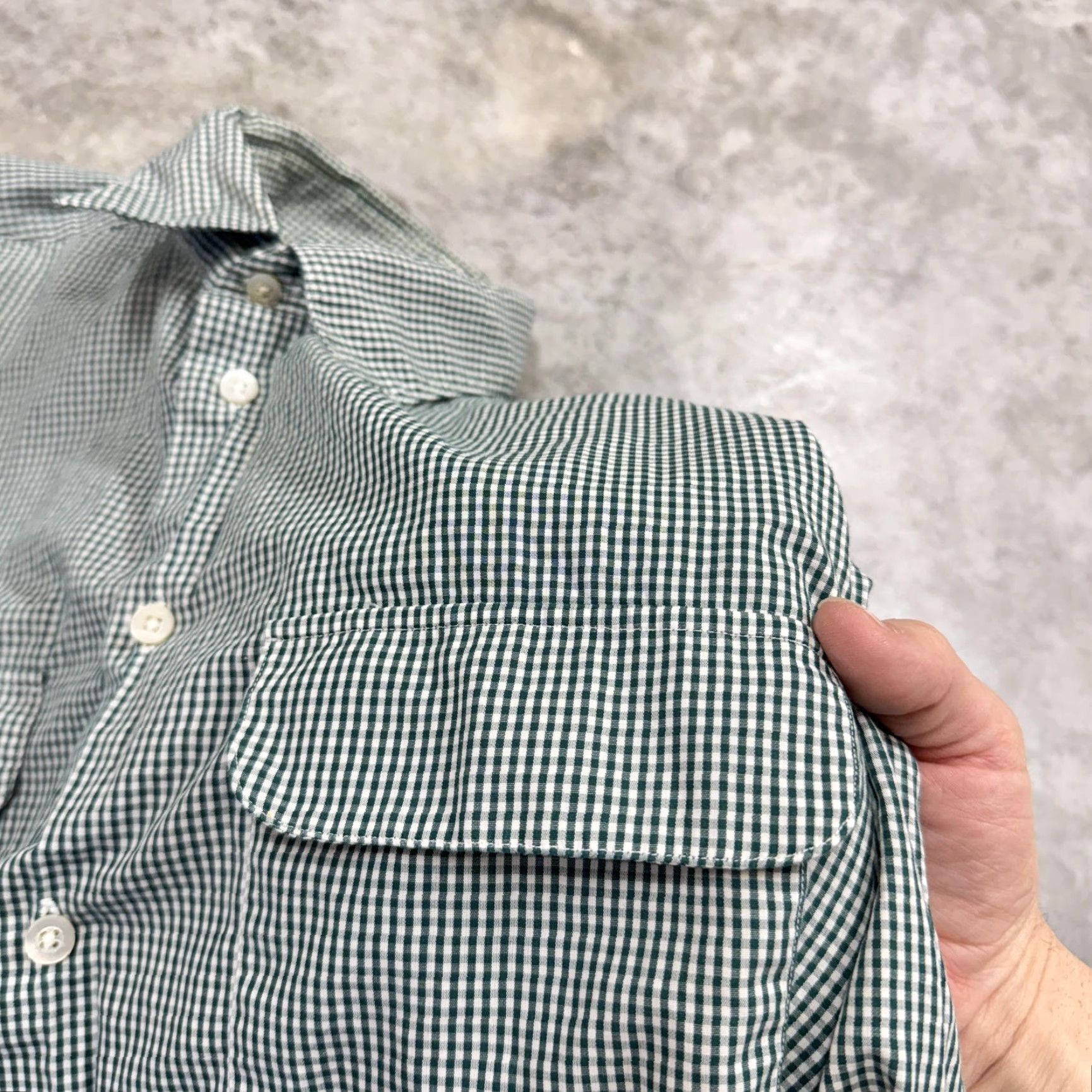 Vintage Gitman Bros Shirt Mens Large Green Check Long Sleeve Button Front Pockets Size US L / EU 52-54 / 3 - 2 Thumbnail