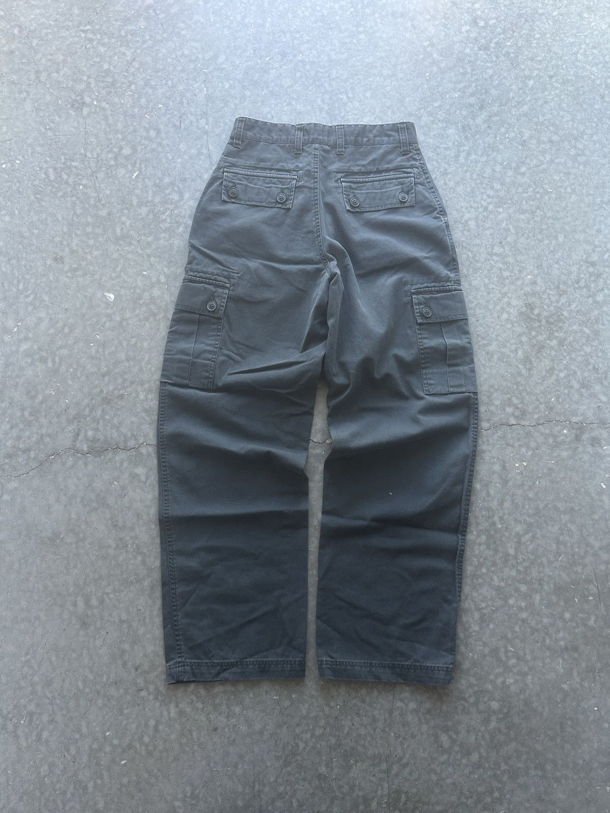 Vintage Vintage Y2K Faded Black Baggy Cargo Pants Size US 29 - 4 Thumbnail