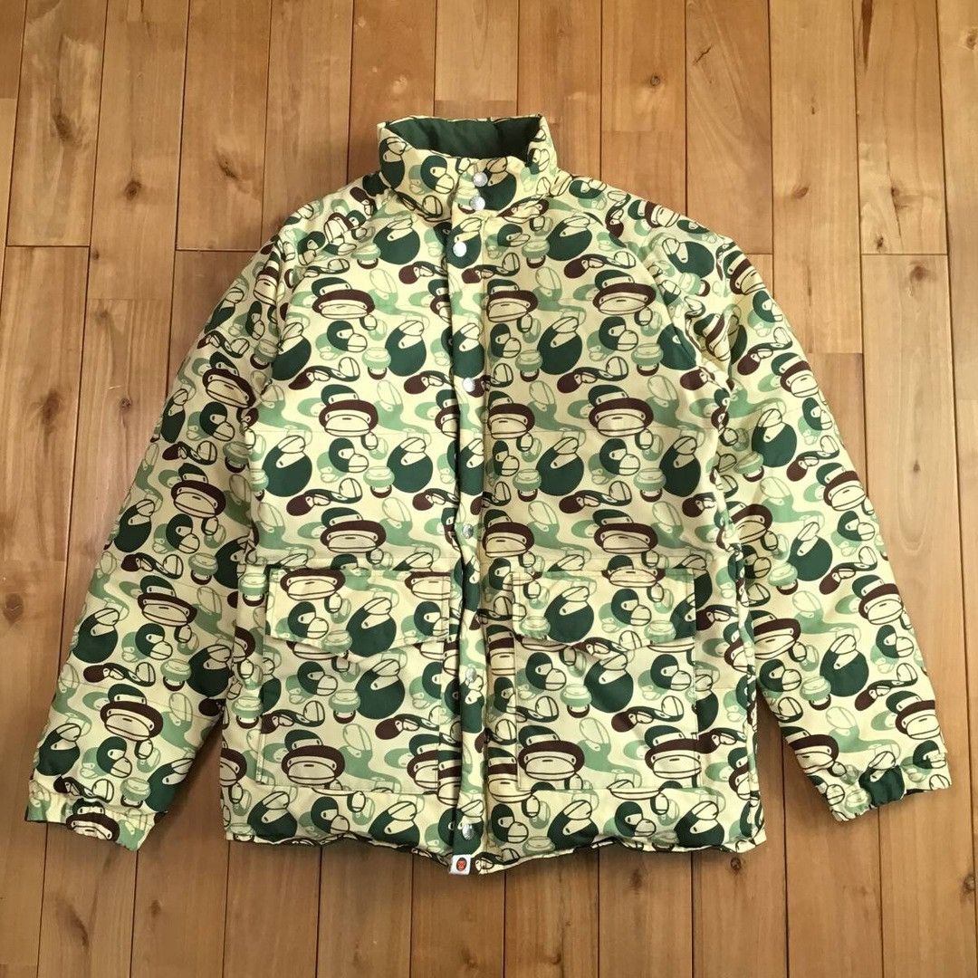 Bape 🔥Reversible🔥 BAPE Puffer Down Jacket Milo Camo a bathing ape Size US S / EU 44-46 / 1 - 2 Thumbnail