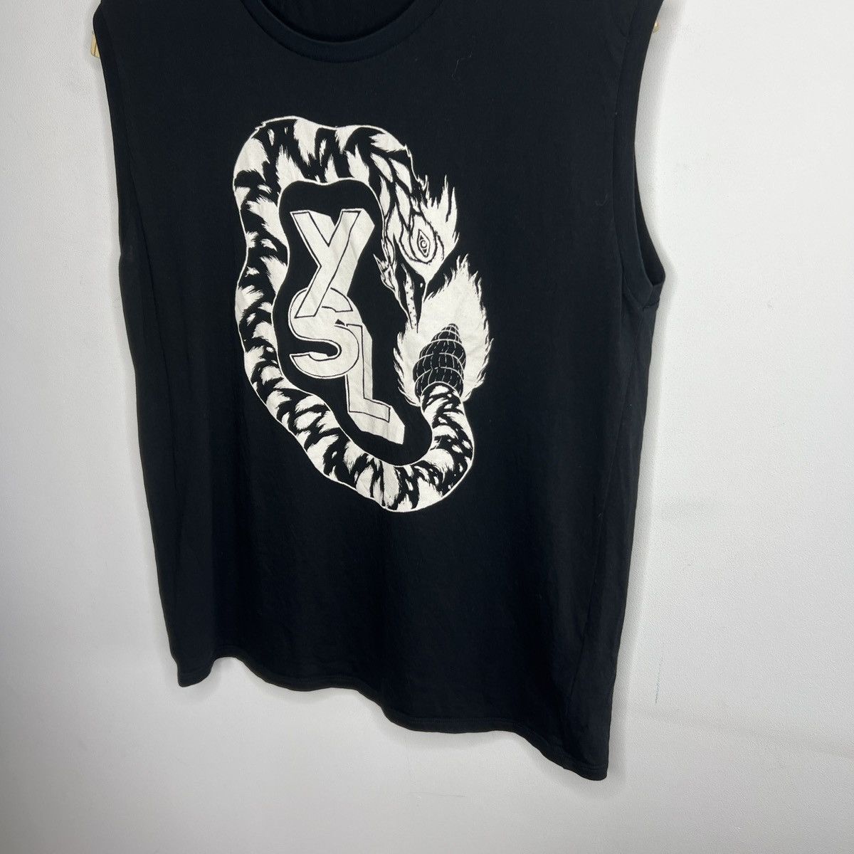 Saint Laurent Paris Saint Laurent Sleevless Dragron Top Hedi Slimane Shirt Size US M / EU 48-50 / 2 - 2 Thumbnail