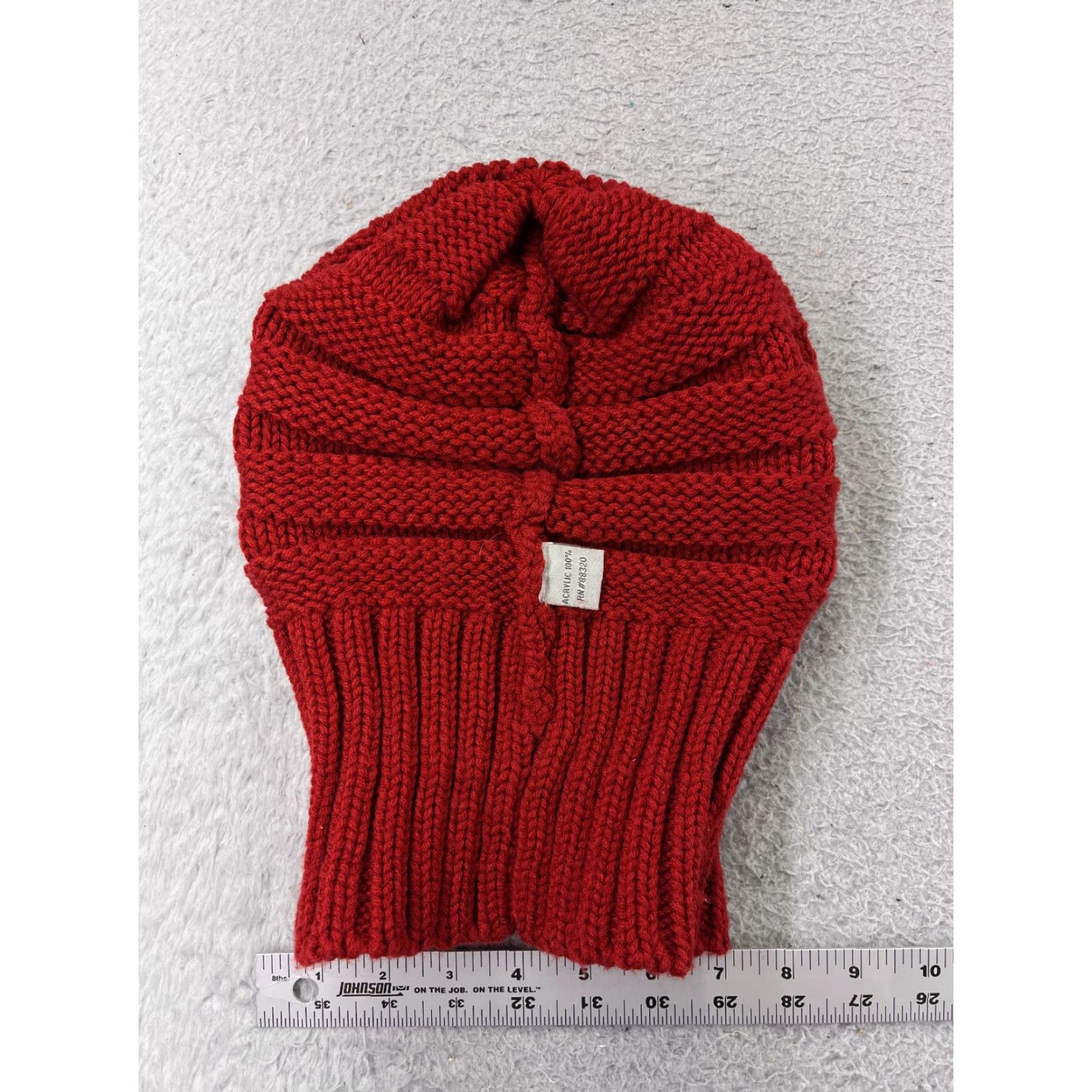 Vintage C.C Exclusive Beanie Womens One Size Red Knit 100% Acrylic Winter Ski Size ONE SIZE - 5 Thumbnail