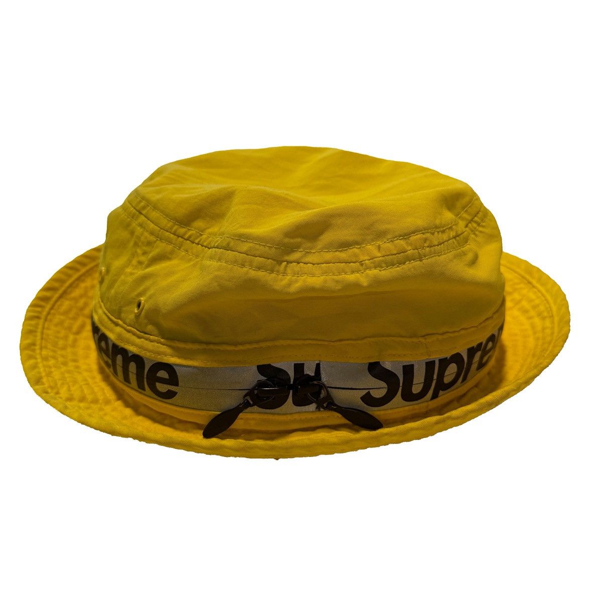 Supreme SS21 Yellow Reflective Zip Crusher Bucket Hat Size ONE SIZE - 1 Thumbnail