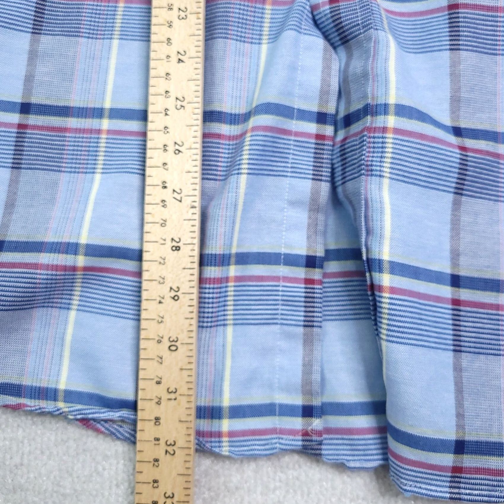 Logo 7 VINTAGE Saddlebrook Button Up Shirt Mens 2XL Blue Plaid Short Sleeve Pocket Logo Shirt Size US XXL / EU 58 / 5 - 7 Thumbnail