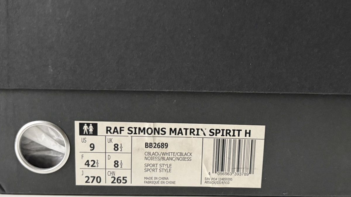 Adidas × Raf Simons Archive Raf Simons Matrix Spirit High - Black/ White - US 9 Size US 9 / EU 42 - 10 Thumbnail