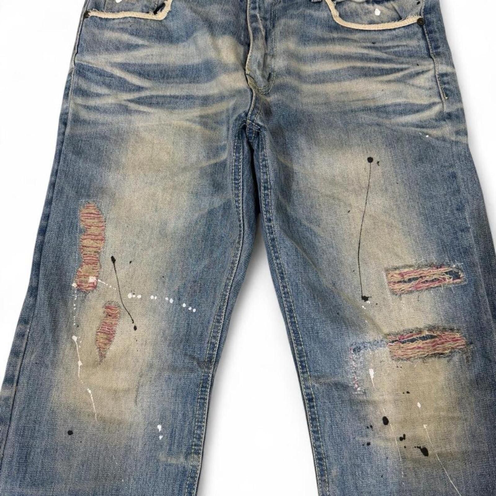 Other Vintage style Plan B straight fit unique shade denim jeans Size US 33 - 7 Thumbnail