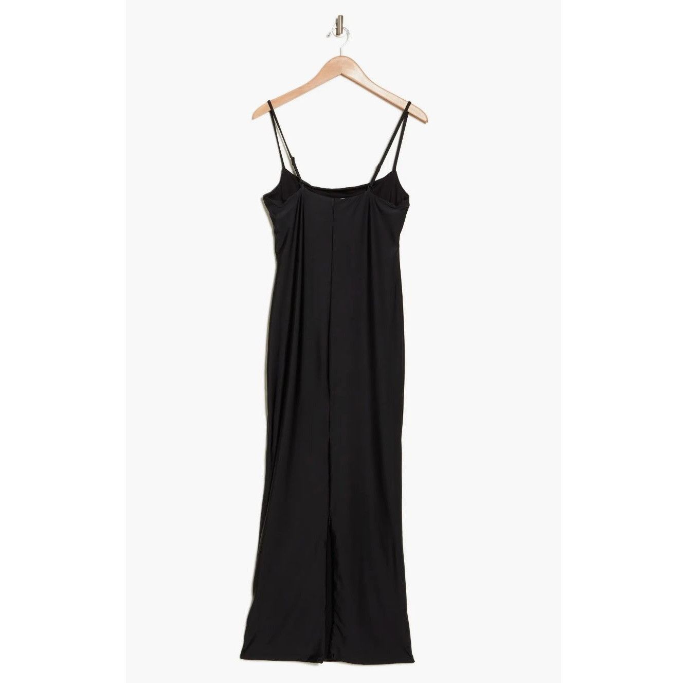Good American Good American Black Satin Square Neck Slip Dress Size M / US 6-8 / IT 42-44 - 2 Thumbnail