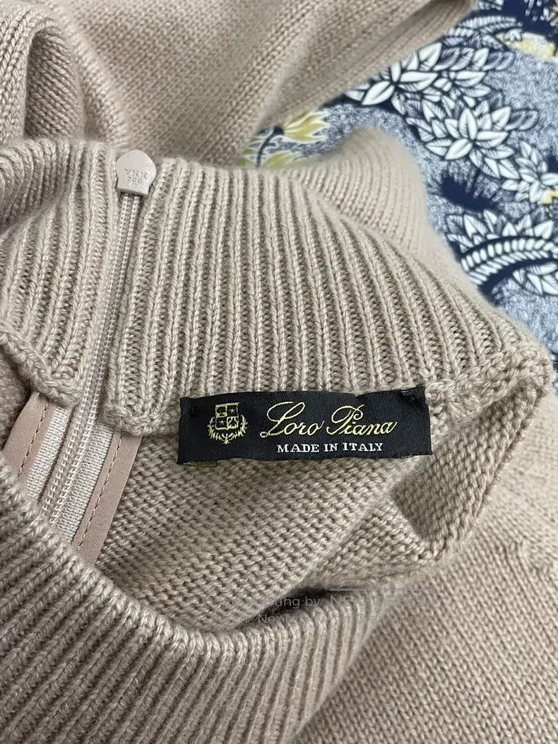 Loro Piana LORO PIANA Nude Pink Knit Patchwork Long Sleeve Dress Size S / US 4 / IT 40 - 3 Thumbnail