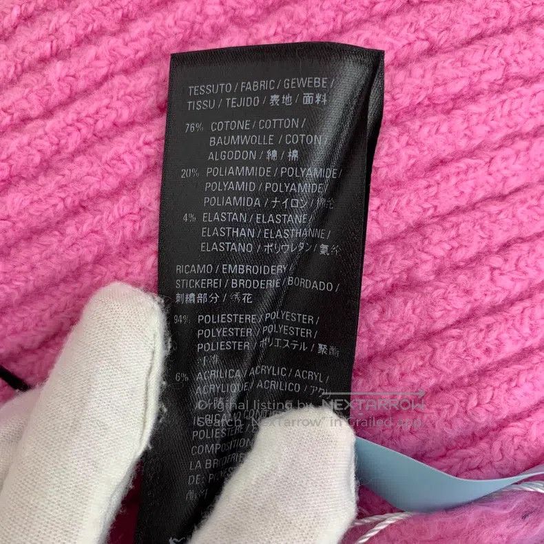 Balenciaga Balenciaga Pink logo lettering embroidered cotton crew-nec Size US M / EU 48-50 / 2 - 9 Thumbnail