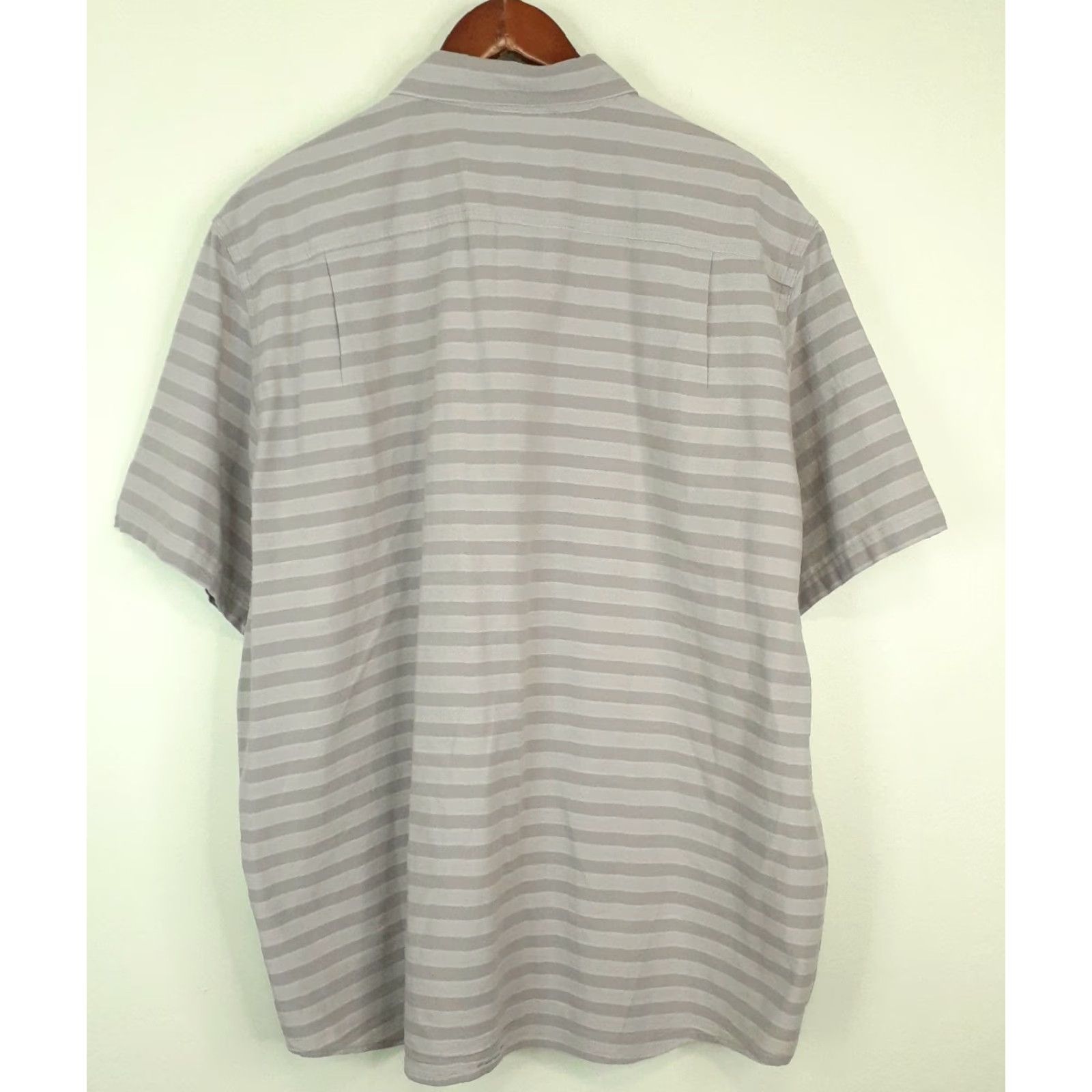 Carhartt VINTAGE Carhartt Loose Fit Short Sleeve Button Up Work Shirt Mens XL Gray Striped Size US XL / EU 56 / 4 - 3 Thumbnail