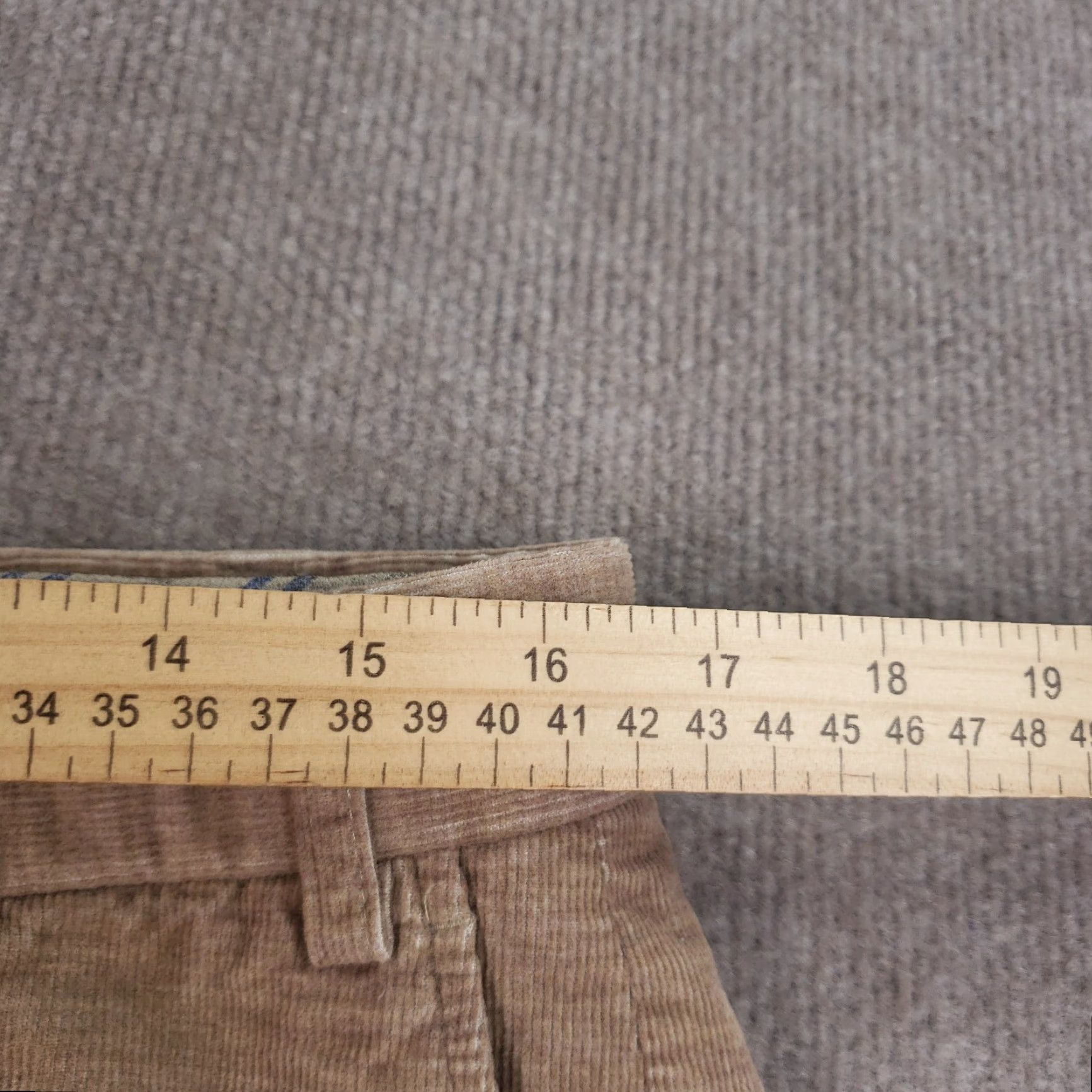 Vintage Hiltl Mens Corduroy Pants Brown 34x26 Extra Large XL Stretch Straight Casual Flat Front Size US 34 / EU 50 - 6 Thumbnail
