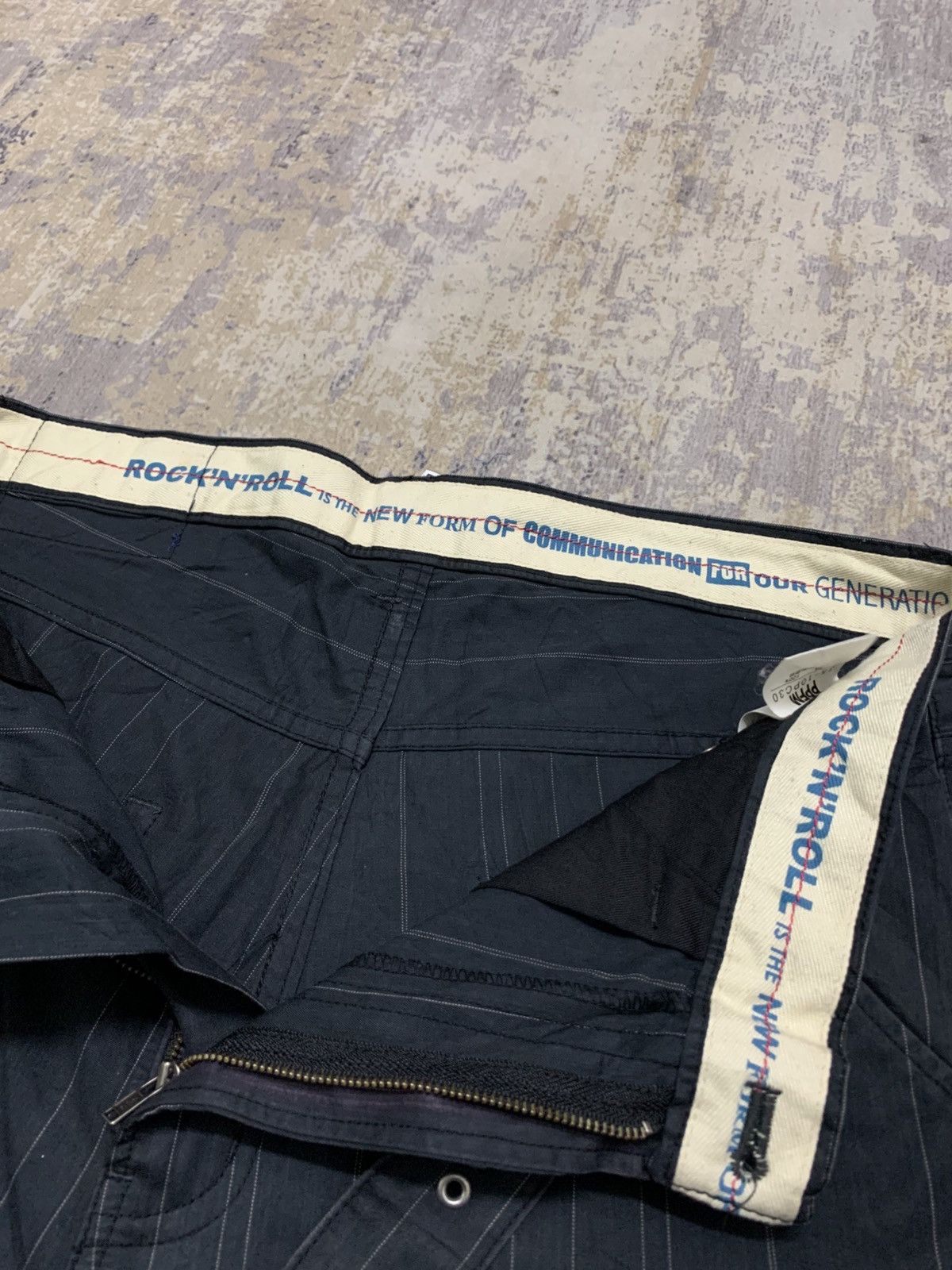 PPFM Archival PPFM Pinstripe Baggy Parachute Cargo Pants Grommet Size US 32 / EU 48 - 15 Thumbnail
