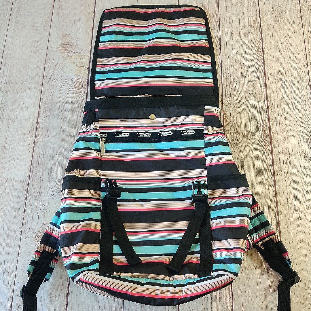 LeSportsac LeSportsac Tennis Stripe Journey Backpack Large NWT Size ONE SIZE - 9 Thumbnail