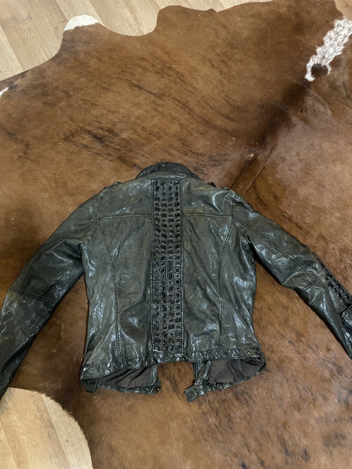 Other Leather Jacket black/greenish Size S / US 4 / IT 40 - 2 Thumbnail