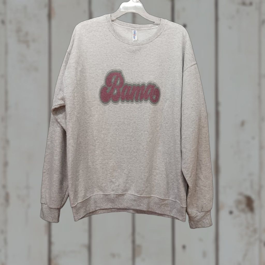 Jerzees BAMA University of Alabama Crimson Tide Sweatshirt Size L Light Gray Jerzees Size US L / EU 52-54 / 3 - 1 Thumbnail
