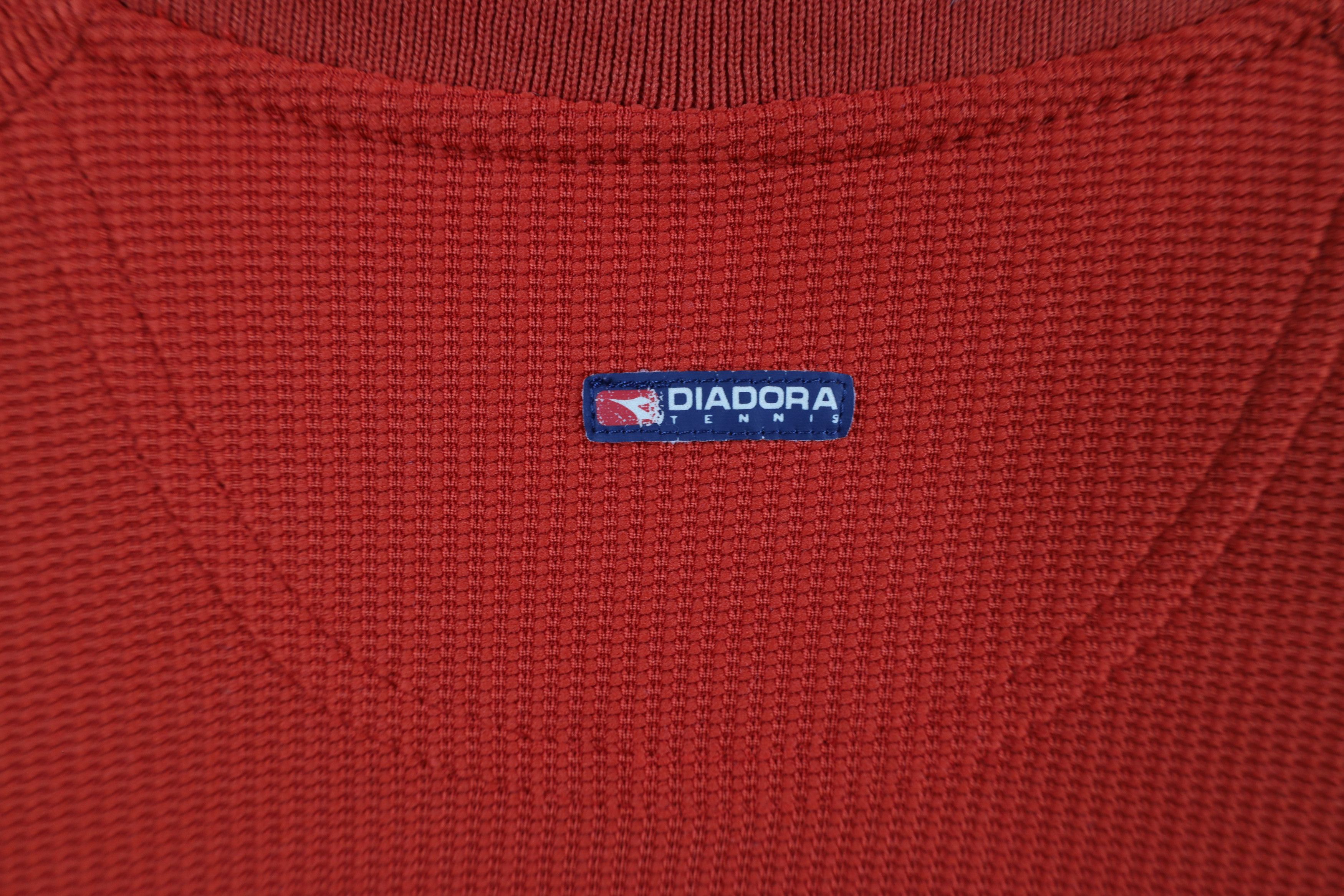 Diadora × Vintage Vintage 90s Diadora Waffle Knit Soccer Jersey Football Size US XL / EU 56 / 4 - 12 Thumbnail