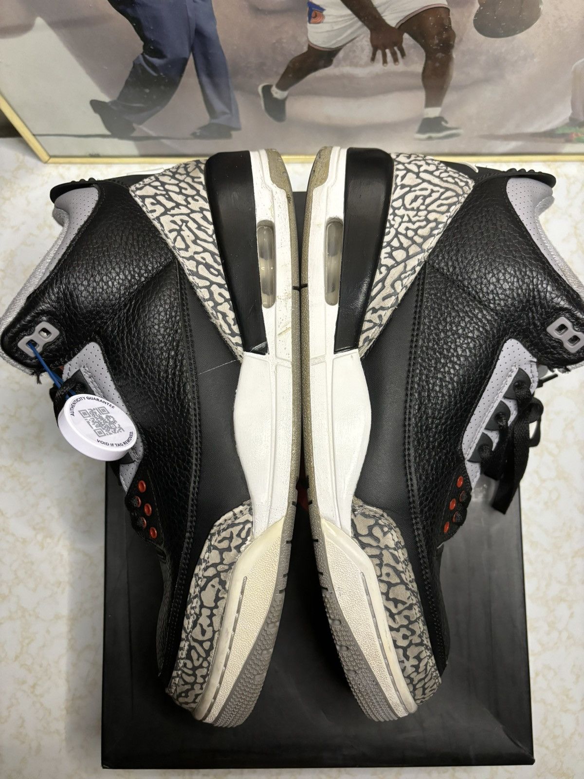 Jordan Brand Jordan 3 Retro Black Cement 2018 Size US 11 / EU 44 - 4 Thumbnail