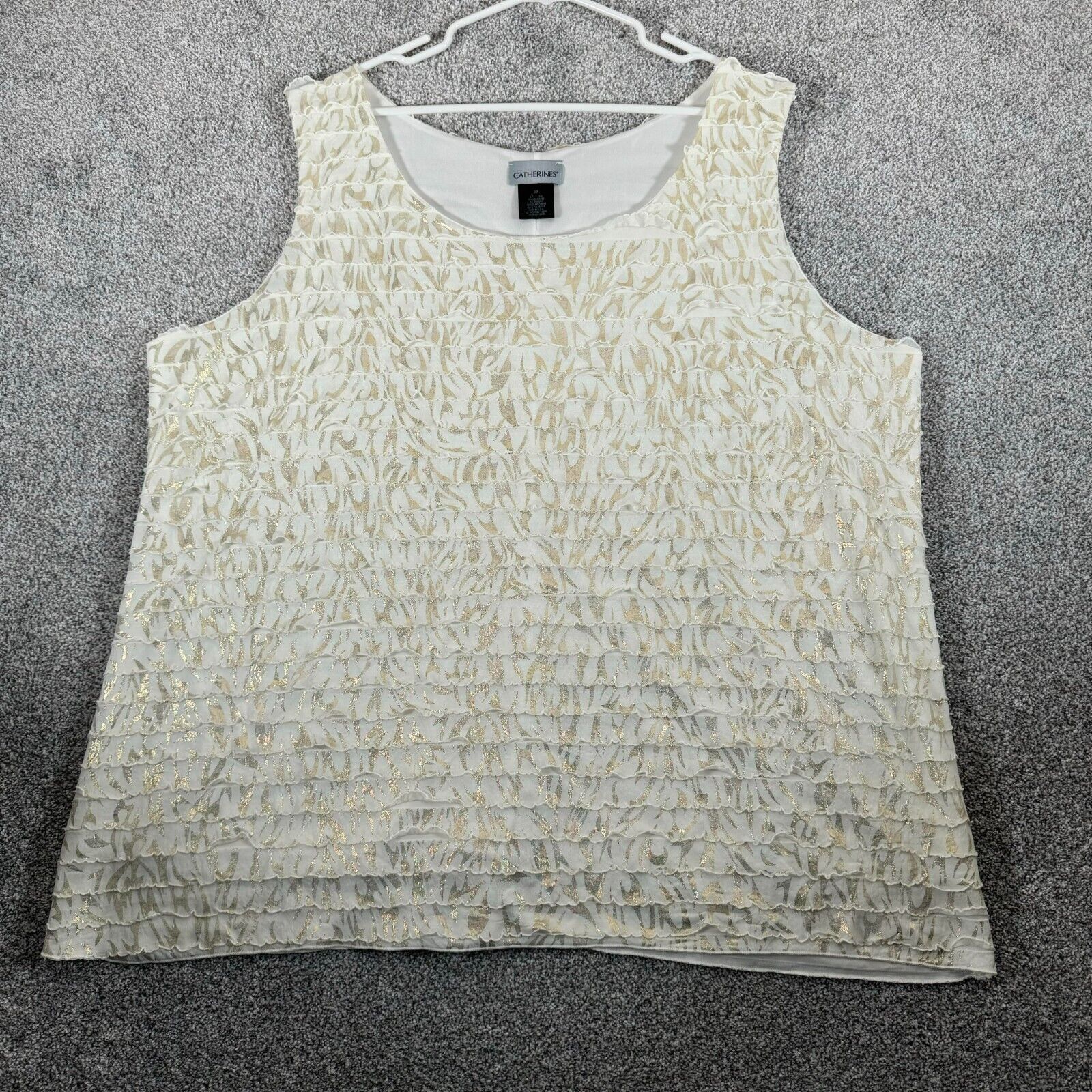 Other Catherines Top 3X Plus Shiny Gold Fairycore Ethereal 90s Y2K Size 3XL / US 20-22 - 1 Thumbnail