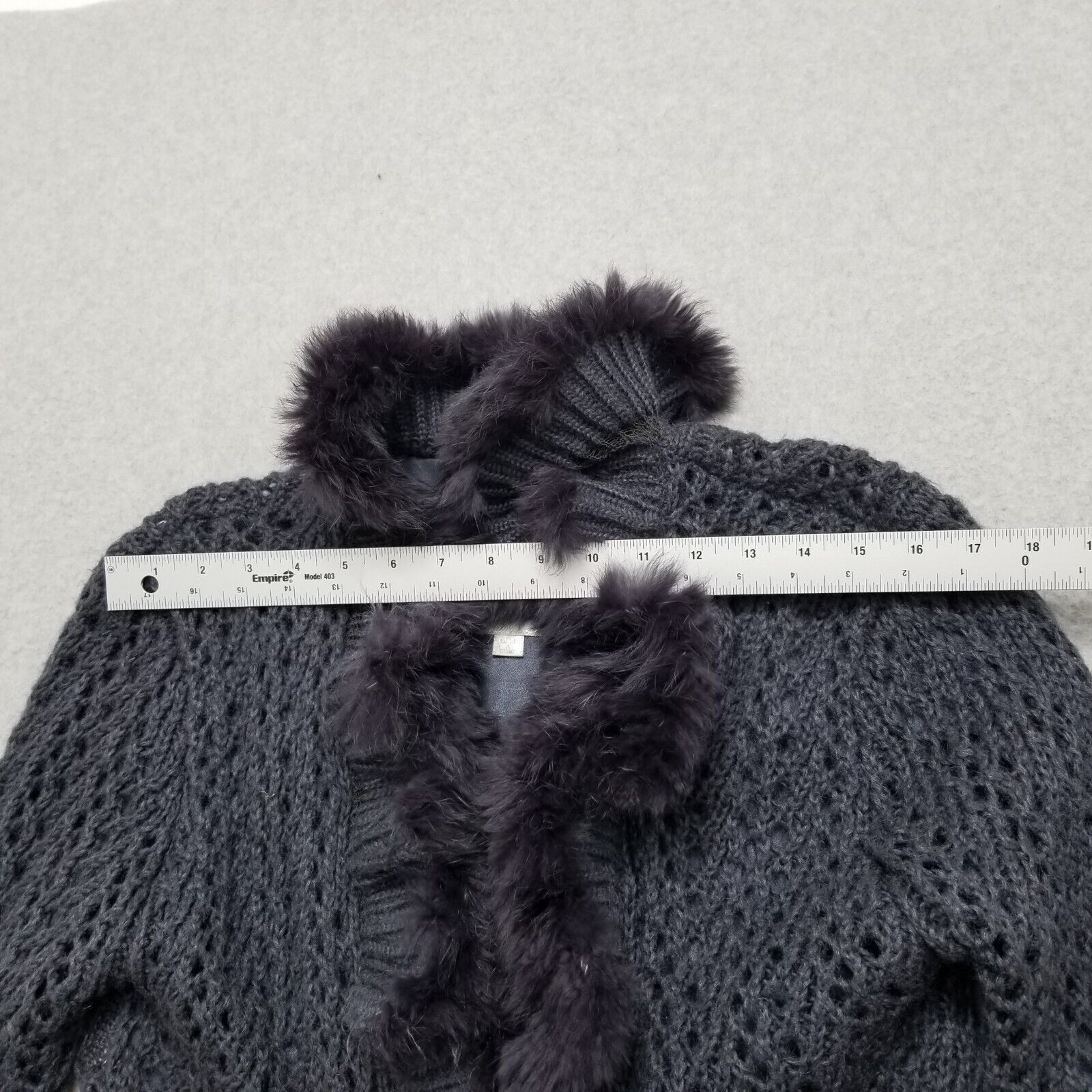 Other Ebene By Patrick Assuline Cardigan Womens 2 Gray Rabbit Fur Size XS / US 0-2 / IT 36-38 - 7 Thumbnail