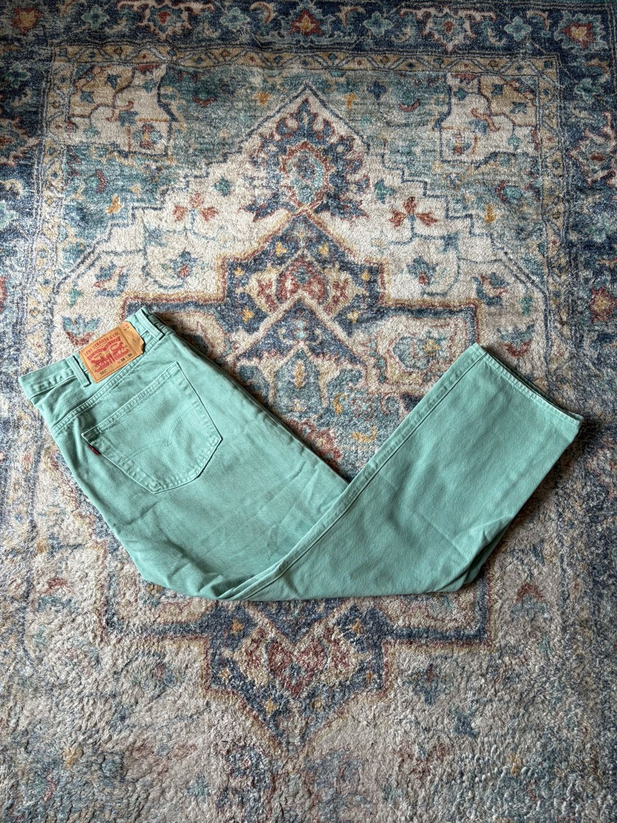 Levi's Levi’s 501 Turquoise Button-Fly Jeans Size 37 Size US 37 - 1 Thumbnail
