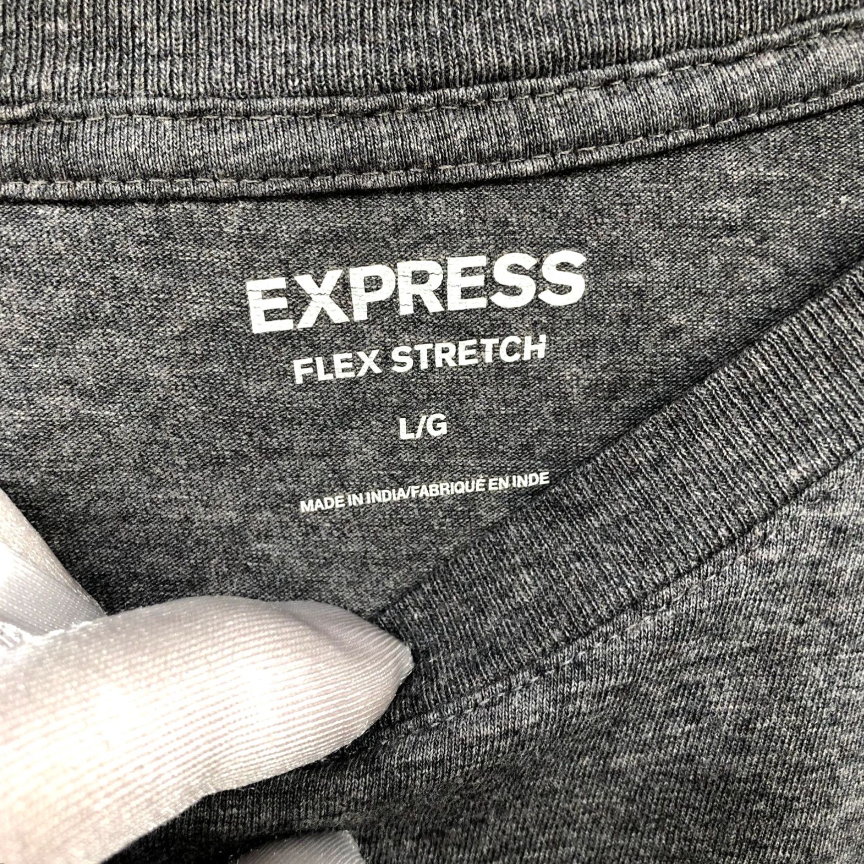 Express Express Shirt Mens L Gray Long Sleeve Crewneck Cotton Blend Stretch Size US L / EU 52-54 / 3 - 5 Thumbnail