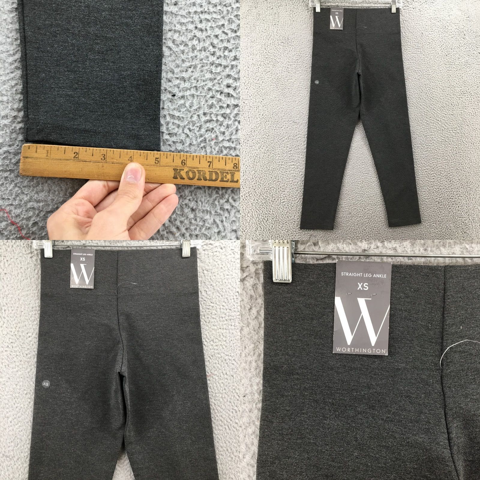 Worthington Worthington Straight Leg Ankle Pants Womens XS Gray Pull On New With Tags Size 26" / US 2 / IT 38 - 8 Thumbnail