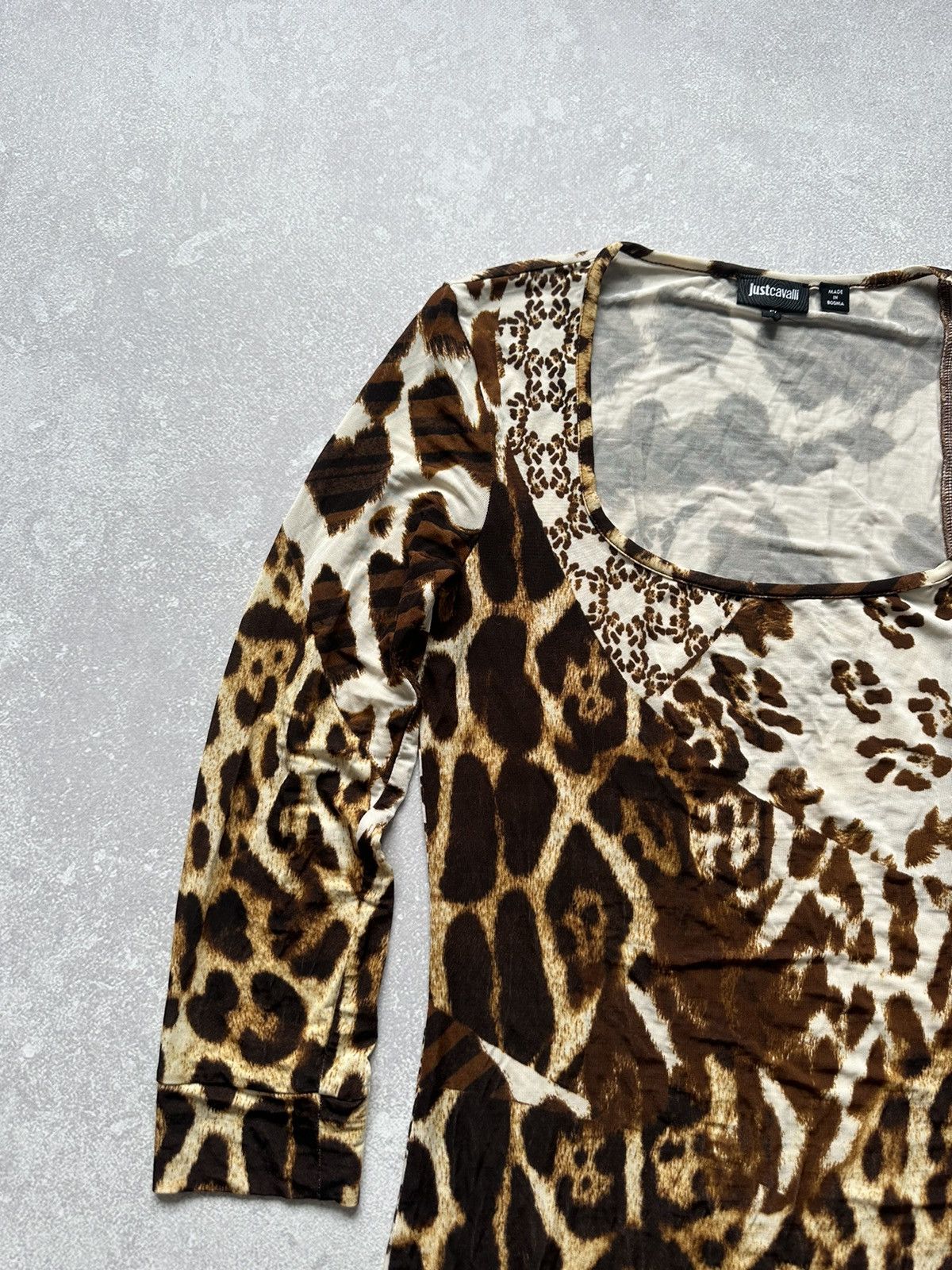 Just Cavalli Y2K Just Cavalli Leopard Print Viscose Long Dress Blouse Size M / US 6-8 / IT 42-44 - 10 Thumbnail