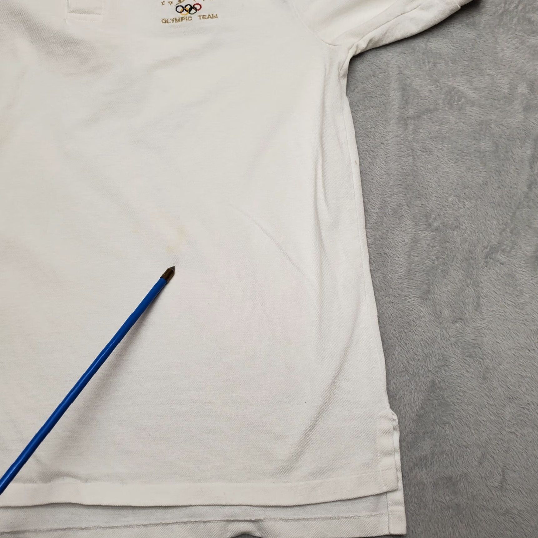 Vintage VINTAGE OlympicS Team Shirt Men L White Polo 100% Cotton USA 1998 Dad Casual Size US L / EU 52-54 / 3 - 6 Thumbnail