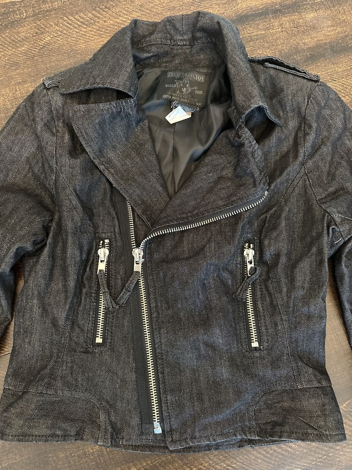 True Religion True Religion Women’s Moto Denim Jacket-Size Medium Size M / US 6-8 / IT 42-44 - 2 Thumbnail