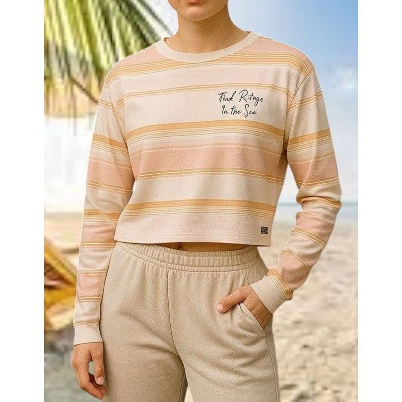 Other Salty Crew Long Sleeve Top Girls Large Striped Cream Refuge Size L / US 10 / IT 46 - 1 Thumbnail