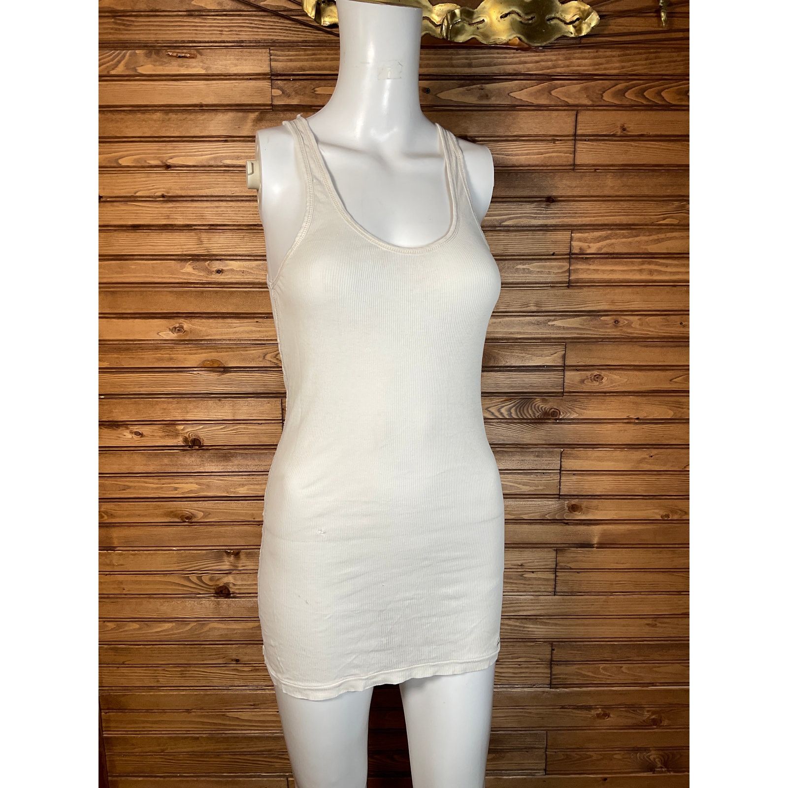 Abercrombie & Fitch VTG Abercrombie & Fitch Woman's Tank Top Beige / White Med Size M / US 6-8 / IT 42-44 - 1 Thumbnail