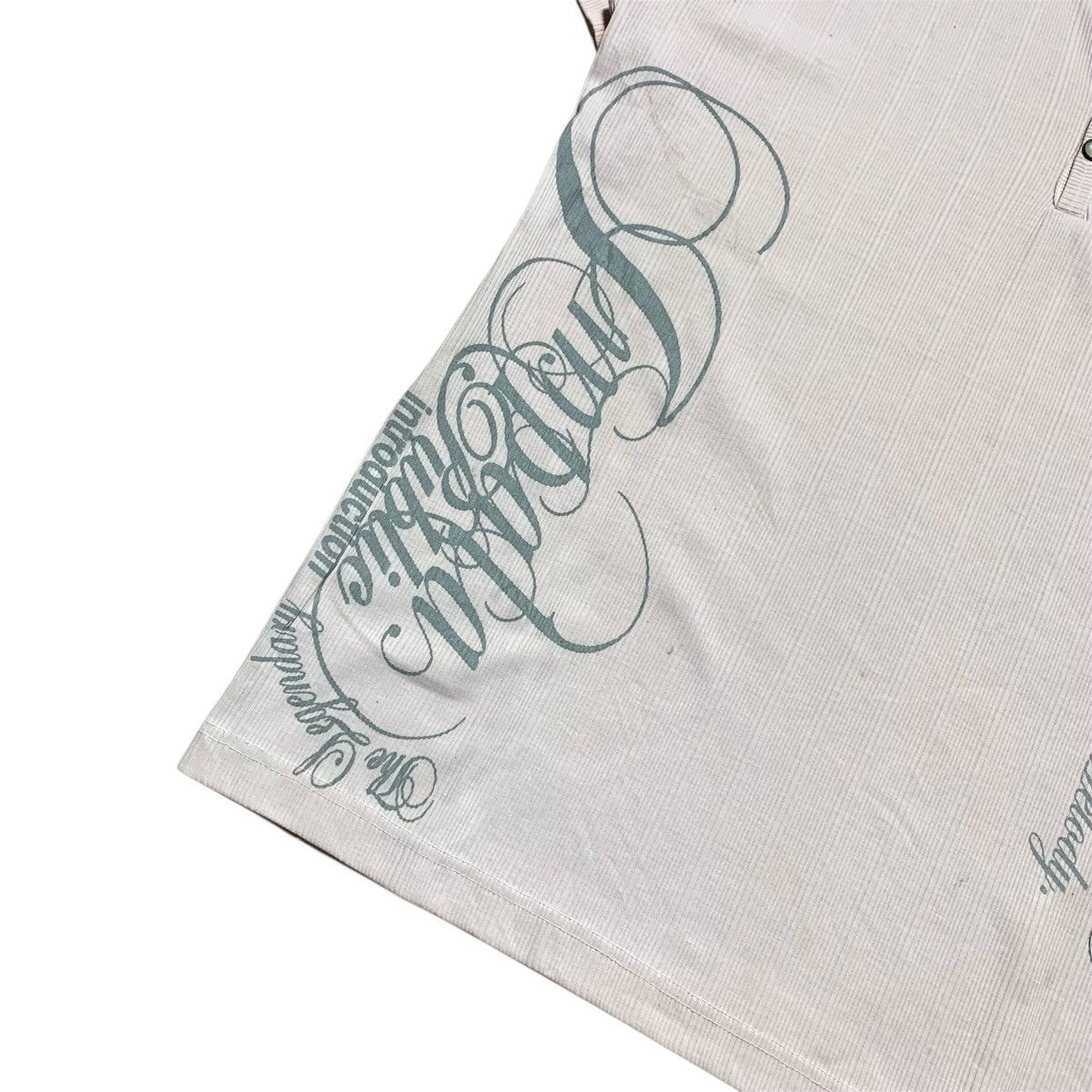 Japanese Brand Impala Henley Tee White Stripe Poem Japanese Brand Size US XL / EU 56 / 4 - 2 Thumbnail