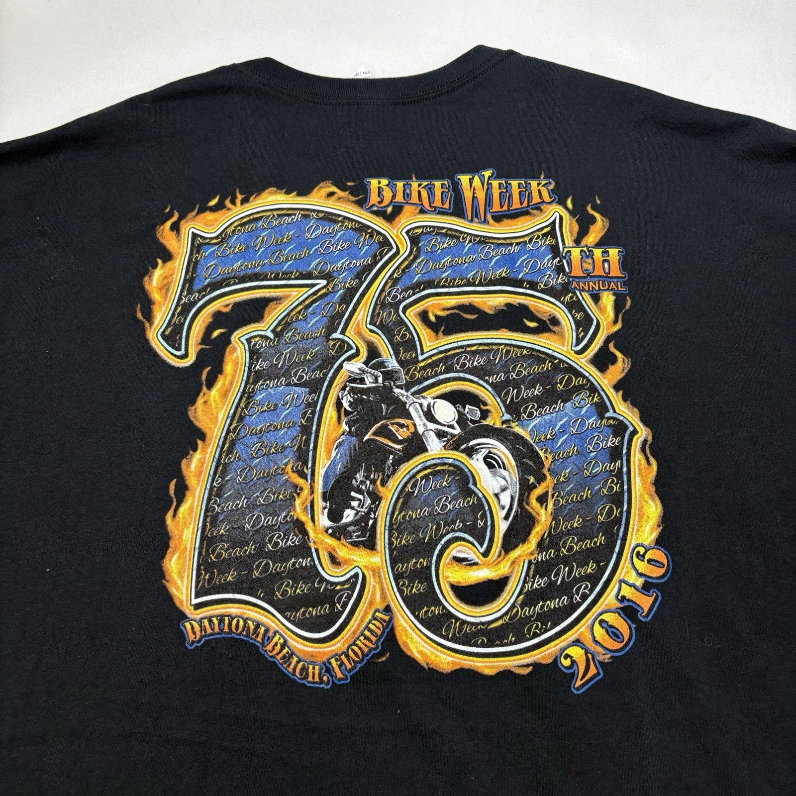 Gildan Daytona Beach Bike Week 2016 3XL 75th Annual Graphic T Shirt Size US XXL / EU 58 / 5 - 2 Thumbnail