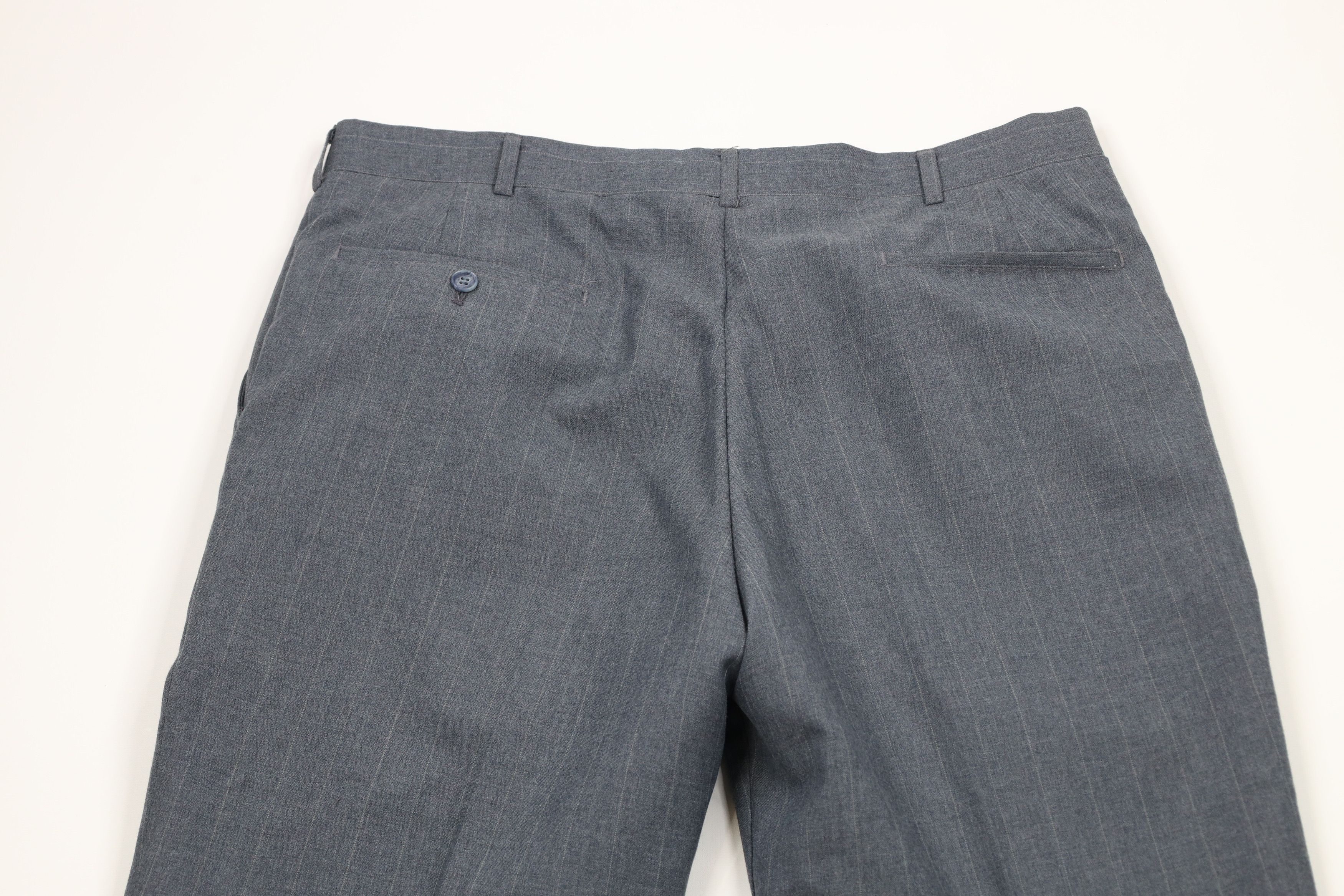 Vintage Vintage 70s Streetwear Pinstriped Wide Leg Chino Pants USA Size US 36 / EU 52 - 10 Thumbnail