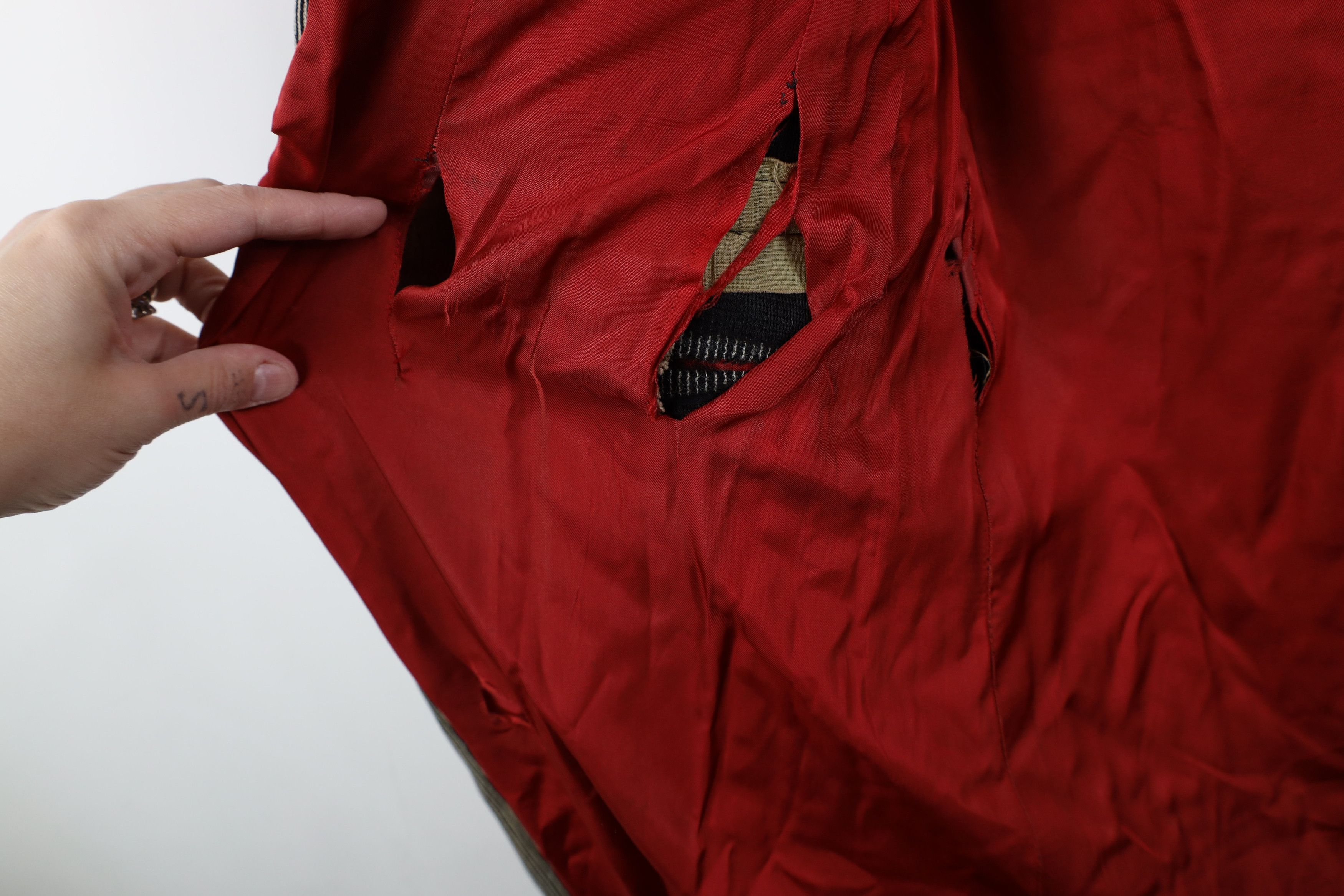 Vintage Vintage 50s Streetwear Trim Ribbed Wool Trench Coat USA Size US XXL / EU 58 / 5 - 13 Thumbnail