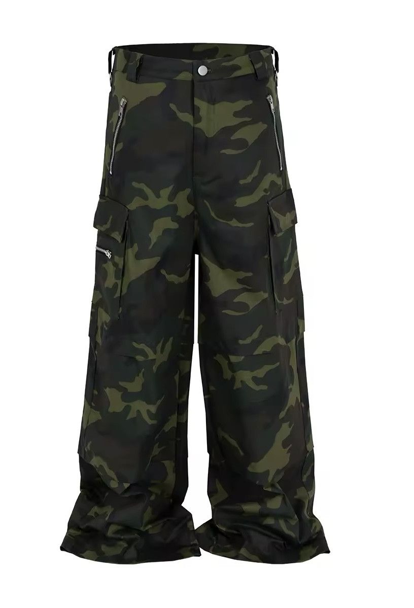 Jean Multi-pockets Camouflage Baggy Cargo Pant Size US 34 / EU 50 - 2 Thumbnail